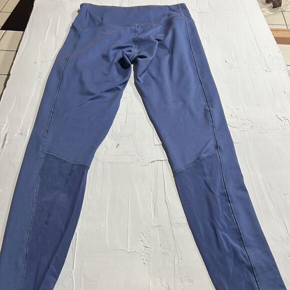 Puma Leggings Yoga Pants Women's Medium Elastic Waist Workout Gym Training Blue - Picture 6 of 6